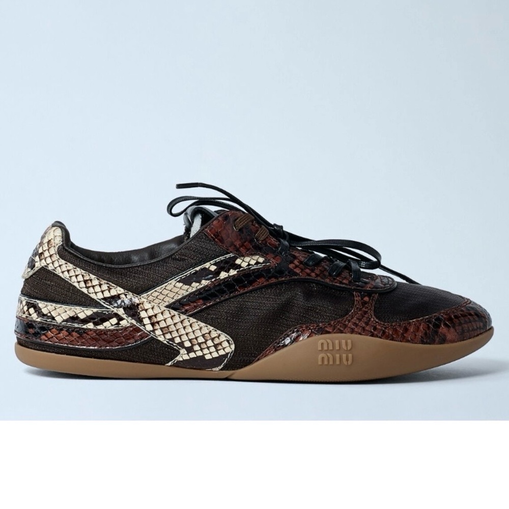 MIU MIU Gymnasium python printed technical fabric… - image 2
